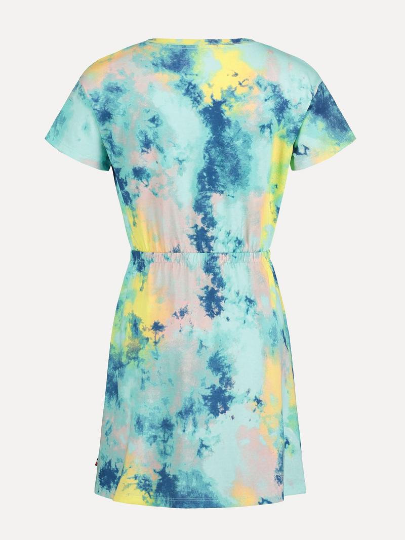 Lány Tommy Hilfiger Big Tie-Dye T-Shirt Dresses Menta | HU 1736ILH